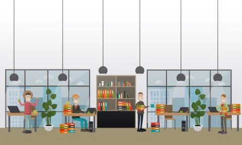 Business team concept flat vector illustration Illustrazione stock