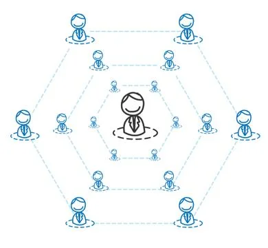 Business team connected Illustrazione stock