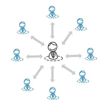 Business team connected Stock Illustration