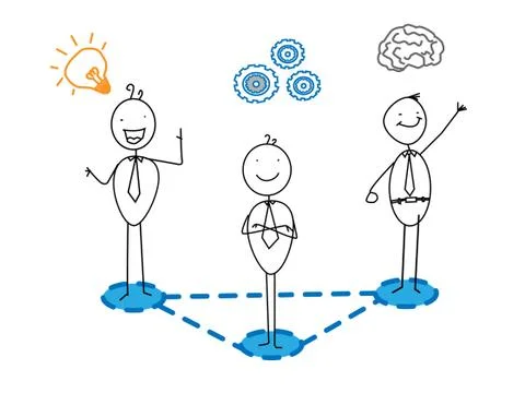 Business team connected Stock Illustration