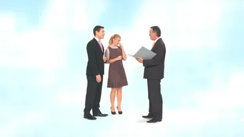 Business-Team-Conversation Stock Footage 317109778