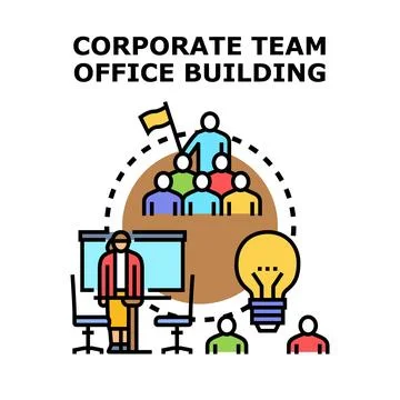 Business team developing creative corporate project strategy Illustrazione stock