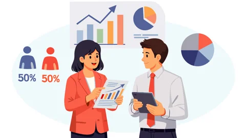 Business Team Discussing Data Analytics and Market Growth Stock Footage 331845442