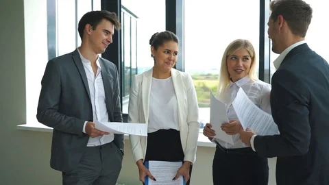 Business team discussing Stock Footage 80985424