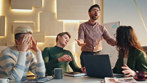Business team failed work issue feeling ... | Stock Video | Pond5
