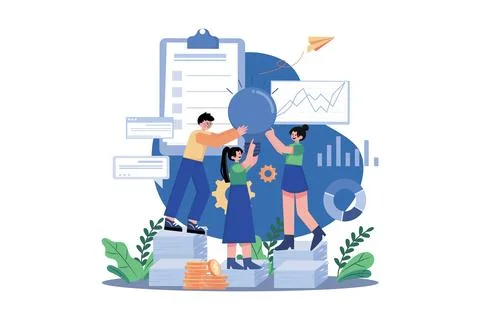 Business Team Generating Creative Idea Illustrazione stock