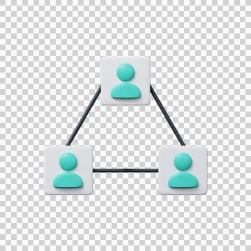 Business team icon. 3d render Stock Illustration