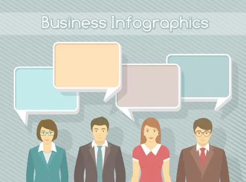 Business Team Infographics Elements Illustrazione stock