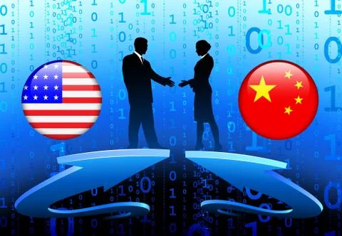 Business team with Internet Flag Button background Stock Illustration