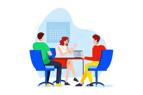 Business team looks for a solution to solve the problem Illustrazione stock