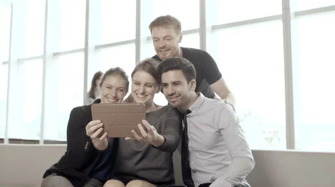 Business Team Making Video Call in Office Stock Footage 66489294