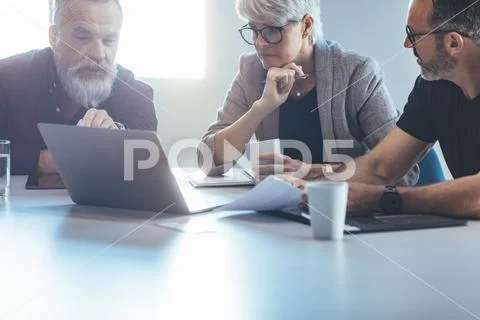 Business team of meeting around a table Stock-Fotos