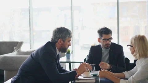 Business team middle aged men and Stock Video Pond5