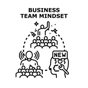 Business team mindset developing new ideas concept Stock Illustration