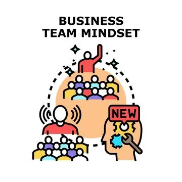 Business team mindset developing new ideas concept Stock Illustration