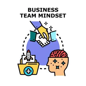 Business team mindset developing successful strategy Stock Illustration