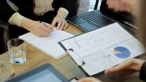 Business Team Plan Work In Office Stock Footage