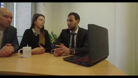 A Business Team Is Satisfied Stock Footage 123512877