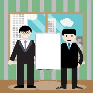 Business team show presentation Stock Illustration