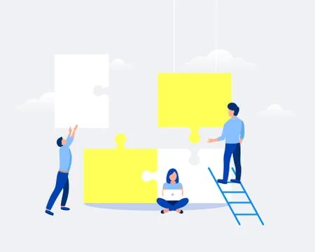 Business team solution design concept. 库存插图