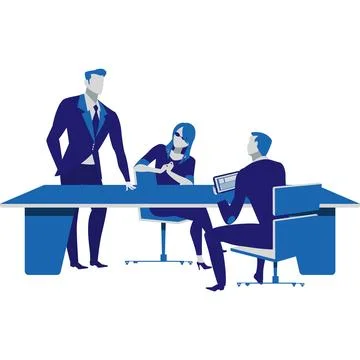 Business team at work icon vector people Stock Illustration