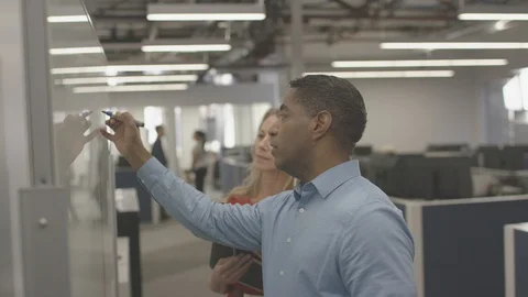 Business team working at board on creative concepts and ideas Stock Footage 94227067