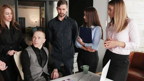 Business team working on project Stock Footage 89073648