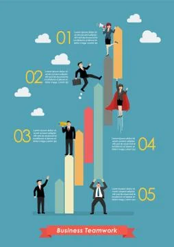 Business teamwork concept infographic Stock Illustration