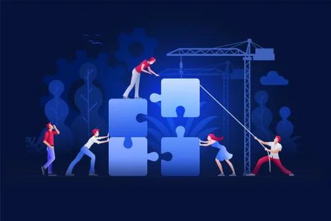 Business teamwork concept vector illustration Stock Illustration