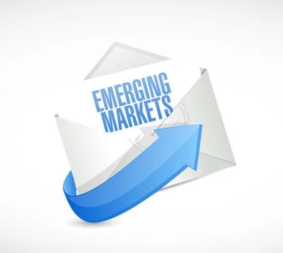 Business Teamwork envelope big arrow blue mail envelope email Stock Illustration