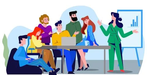 Business teamwork in a friendly team - Vector Business teamwork in a frien... Stock Photos