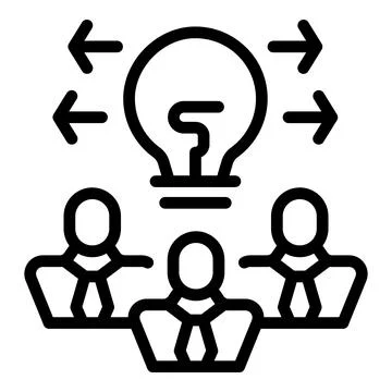 Business teamwork icon outline vector. Team office 스톡 일러스트