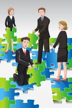 Business teamwork Stock Illustration
