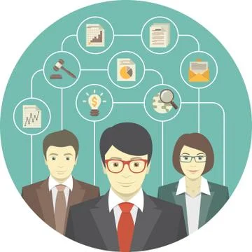 Business teamwork of professionals Stock Illustration