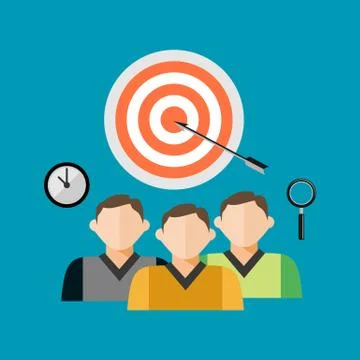 Business teamwork, Target concept. Stock Illustration