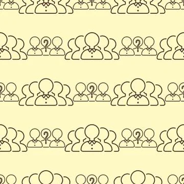 Business teamwork teambuilding seamless pattern work command management outline Ilustración de archivo