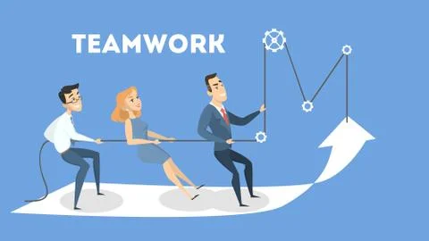 Business teamwork together. Stock Illustration