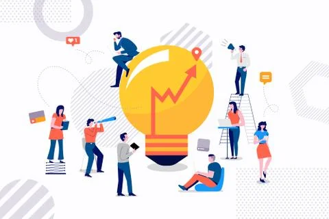 Business teamwork working for create dood idea Stock Illustration