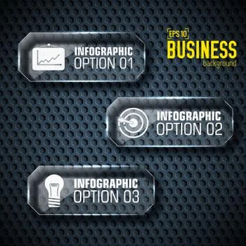 Business tech infographic template with text fields. Vector Illu 库存插图