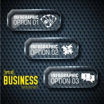 Business tech infographic template with text fields. Vector Illu Stock Illustration