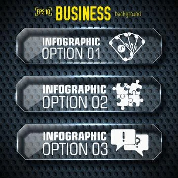 Business tech infographic template with text fields. Vector Illu Stock Illustration
