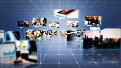 Business Tech Logo Reveal After Effects stock