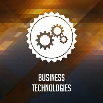 Business Technologies on Triangle Background. Stock Illustration