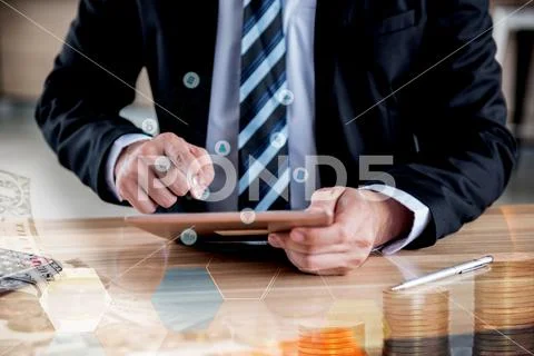 Business technology and innovation as Fintech Stock Photos