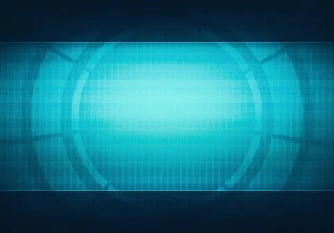 Business technology blue virtual user interface banner Stockillustratie