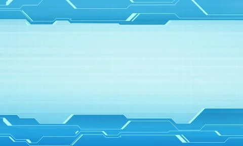 Business technology blue virtual user interface banner Stock Illustration