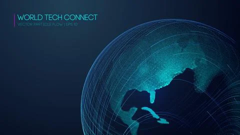 Business technology concept. Computer world connectivity structure analysis Stock Illustration