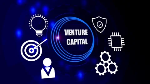 Business, technology concept text Venture Capital. business icon and techno.. Stock Footage 293482868