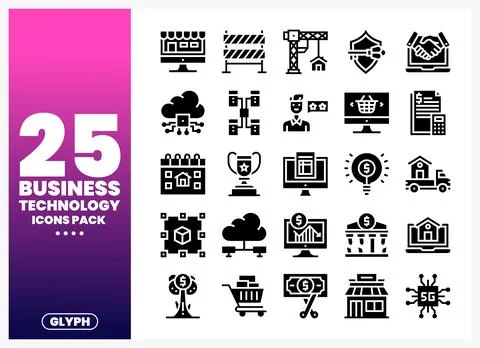 Business Technology Icons Pack for Digital and Corporate Use イラスト素材