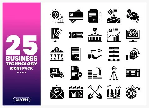 Business Technology Icons Pack イラスト素材